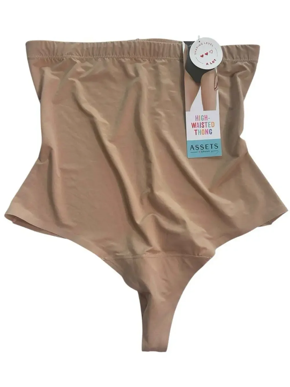 Assets By Spanx Women’s High Waisted Thong In Nude, Sz.1X